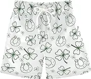 [Caihoyu] St. Patrick's Day Clover Lucky Green Spring March Holiday Boy's Swim Shorts Little Boys Beach Bathing Suits 8T
