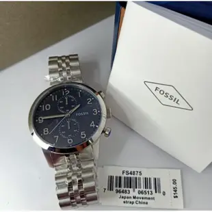 Fossil 品牌男士手錶 FS4787 FS4934 FS4875 不銹鋼 ORI FullSet