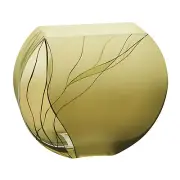 Elegant and Modern Mouth Blown Hand Decorated Crystal Vases for Home Decor - 9"