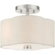 Livex Lighting 58061-91 Solstice Semi-Flush Mount Brushed Nickel