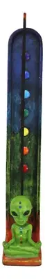 UFO Green Alien In Spaceship Capsule Backflow Incense Burner With LED Lights