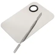 Makeup Mixing Tray With Spatula Stainless Steel Cosmetic Tool