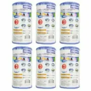 INTEX A or C Universal Swimming Pool Replacement Filter-Pack of Six-Ships Free