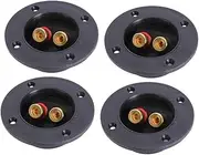 CONGARTENO Loudspeaker Terminal Cup Connector Binding Post Set 2 Mounting Holes Plastic Metal Easy to Replace