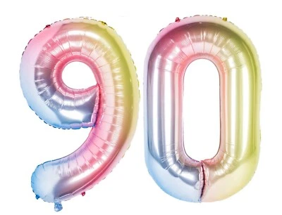 16" 90 Gradient Unicorn Pink Foil Number Balloons Birthday Party Princess Decor