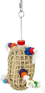 Avian Care Boredom Breakers Natural Weave Kabob Bird Toy, Medium – Hanging Foraging & Chew Toy with 100% Natural Beads and Rope, for All Birds