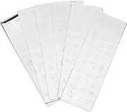 Ipetboom DIY Manicure Templates 6pcs Nail Art Printing Board Unique Floral Patterns Stainless Steel Nail Stamping Plates