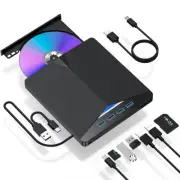 External CD/DVD Player Drive 7 in 1 Desktop Laptop Mac MacOS PC Windows Linux