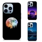 For Samsung A15 A16 S23 S24 S25 Ultra FE Anti scratch Cover Moon Rise Mountains