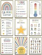 Calming Corner Classroom Posters-Feelings Wheel Chart Emotions Poster for Kids,School Counselor Teachers Classroom Must Haves Supplies,Calm Down Corner Educational for Preschool Therapy Office Decor