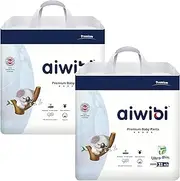 AIWIBI Royal Care Baby Nappy Pants, Size 7 (21-27 kg) 64 Count, Ultra Thin, Super Absorption, 360 Stretchy Waistband, Hypoallergenic Training Underwear (2 X 32 Pack)