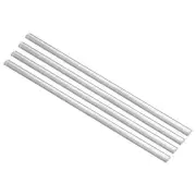 5mmx10mmx250mm Semicircle Shape Solid Acrylic Rod PMMA Extruded Bar Clear 4PC