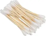 COSMEVIVI 100 Pack Multi-use Cotton Swabs Wooden Stick Ear Cleaning Makeup Removal Precision Tips for Electronics Gentle on Skin Portable for On-the-go
