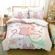 v463 Bed Sheets Anime Aesthetic Girl Art Strawberry Bedding Set Duvet Cover Bed Set Quilt Cover Pillowcase Comforter king Queen Size Boys Adult 3-Piec
