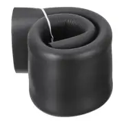 50mm ID x 7mm Thick 1.3ft Pipe Insulation Tube Foam Grip Wrap Tubing ,Black,0.4m