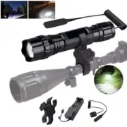 Hunting Scope Mount LED Flashlight White Light Torch 10000Lumens Rechargeable