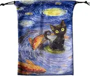Tarot Card Pouch | 13x18cm Drawstring Dice Holder Storage,Deck Protective Case, Jewelry Carrying Pouch for Tarot Enthusiasts Hand