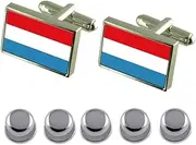 [Select Gifts] Shirt Dress Studs Luxembourg Flag Cufflinks