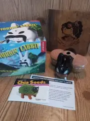 KIDROBOT Smorkin Labbit Frank Kozik Chia Pet Black Figurine BRAND NEW IN BOX