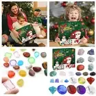 Advent Calendar Crystals Kids 24 Days Gem Stones Look For Ore Gem