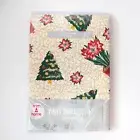 Vintage Kmart Vinyl Christmas Tree Tablecloth Round 60" Flannel Backed Sealed