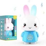 Alilo Honey Bunny G6 Interactive Music Story Player - Includes White Noise Sound, Nightlight, Sleep Soother All-in-One, Sensory Toy for Toddlers, Educational Newborns, Infants (Blue)