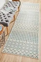 Rug Culture Evoke 260 Rectangular Runner Area Rug, White, 500 cm x 80 cm Size