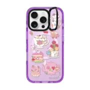 iPhone 16 Pro Impact Ring Stand Case MagSafe Compatible ROSE TEA TIME