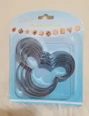 New Disney Mickey Mouse Egg Pancake Ring Mould Multifunctional Metal Pk Of 5
