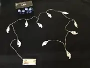 NIB Halloween Ghost String LED Lights Set 10 Lights Per Box Battery Operated