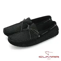 在飛比找蝦皮商城優惠-【CUMAR】時尚休閒 牛皮綁帶帆船鞋 - 黑色