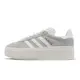 adidas 休閒鞋 Gazelle Bold W 灰 白 麂皮 拼接中底 厚底增高 女鞋 三葉草 ACS HQ6893