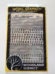 Woodland Scenics HO Scale Decal MG751: Stencil & Block Roman Black 3/32, 1/8,1/4