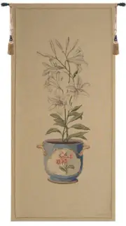 White Amaryllis Large European Tapestry - Wall Art Hanging For Decor