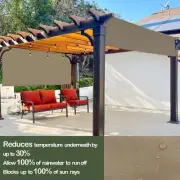 Waterproof Pergola Shade Replacement Shade Cover Panel w/ Rod Pocket Muddy Water