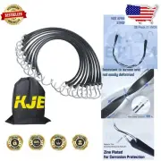20-Pack Heavy-Duty 21" Rubber Bungee Cords with S-Hooks for Secure Outdoor Use