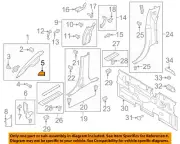 FORD OEM 15-22 F-150 Cab Interior Trim-WS Pillar Trim Cap FL3Z1531459AA (for: Ford)