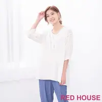 在飛比找momo購物網優惠-【RED HOUSE 蕾赫斯】波希米亞風寬鬆上衣(白色)