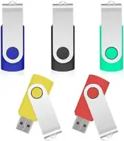 128GB Flash Drive 5 Pack USB 2.0 Flash Drive Thumb Drive USB Flash Driver 128GB
