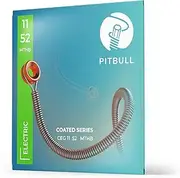 Pitbull Coated Series Nano Polymer Coated Electric Guitar Strings - 3-5x More Durable, Superior Sound Quality, Fret-Friendly CEG (CEG 11-52 MTHB Medium Top Heavy Bottom)