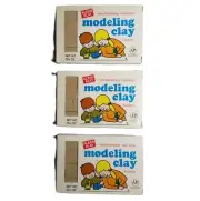 Klean Klay Vintage Modeling Clay Tan Non Hardening 3 Box Lot New Old Stock Art
