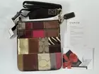 Coach Patchwork Brown Leather Suede Duffel Shoulder Bag Crossbody Purse Handbag