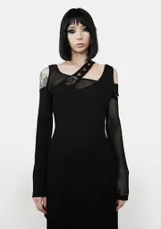 [Devil Fashion] Open Shoulder Cut Out Dress
