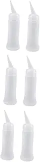 GLEAVI 6pcs Hair Dry Cleaning Bottle Hair Oil Applicator Empty Bottle with Scale Applicator Bottle with Angled Tip Empty Salon Bottles Hair Dye Bottle Tattoo Wash Bottle Plastic