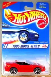 1995 Hot Wheels #344 Model Series CAMARO CONVERTIBLE Red w/SB Spoke Malaysia