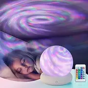 Galaxy Projector Night Light Kids, Star Projector Rechargeable Lamp with 16 Colors Changing & Touch/Remote/Dimmable, Nebula Ceiling Projector for Room Decor, Night Lamp for Baby/Girls/Boys