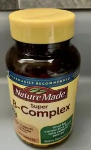 Nature Made Super B-Complex w Vitamin C 140 Ct Tablets Ex 11/2025+~SEALED~energy