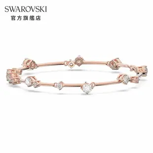 SWAROVSKI 施華洛世奇 Constella 手鐲 混合圓形切割, 白色, 鍍玫瑰金色調