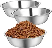 JUMPLAWN 3Pcs Stainless Steel Pet Bowls Tilted Cat Food and Water Dishes Portable and Space Efficient Feeding Bowls for Indoor Cats and Dogs Easy to Clean and Spill Resistant