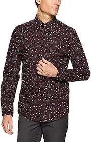 [Ben Sherman] Men's Long Sleeve Marl Paisley Shirt